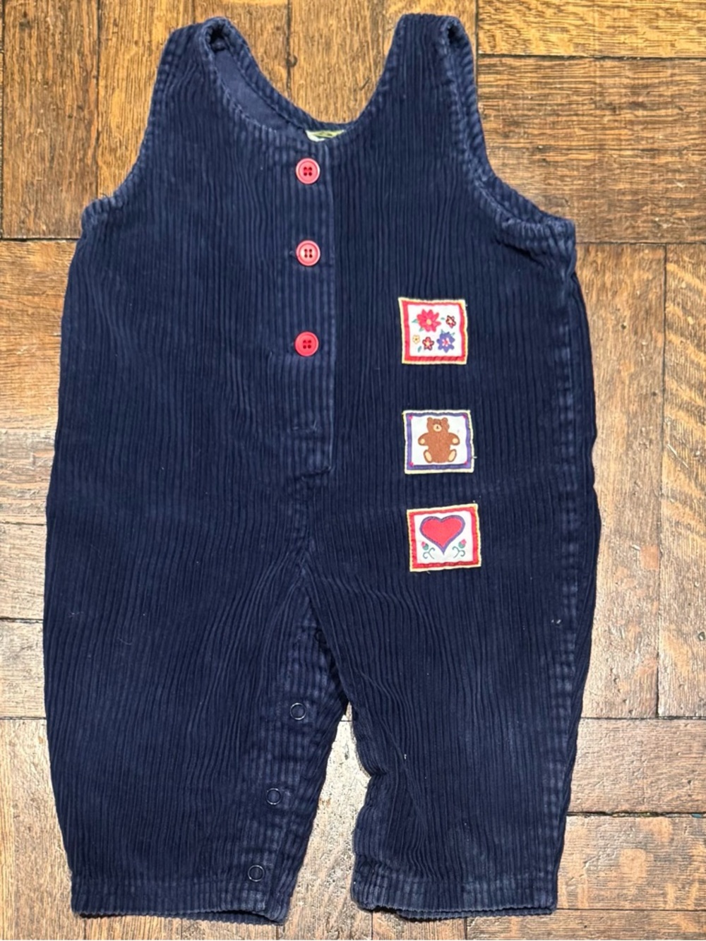 Vintage Infant Girl’s One-Piece Romper Playsuit Corduroy 100% Cotton SZ 12 Month